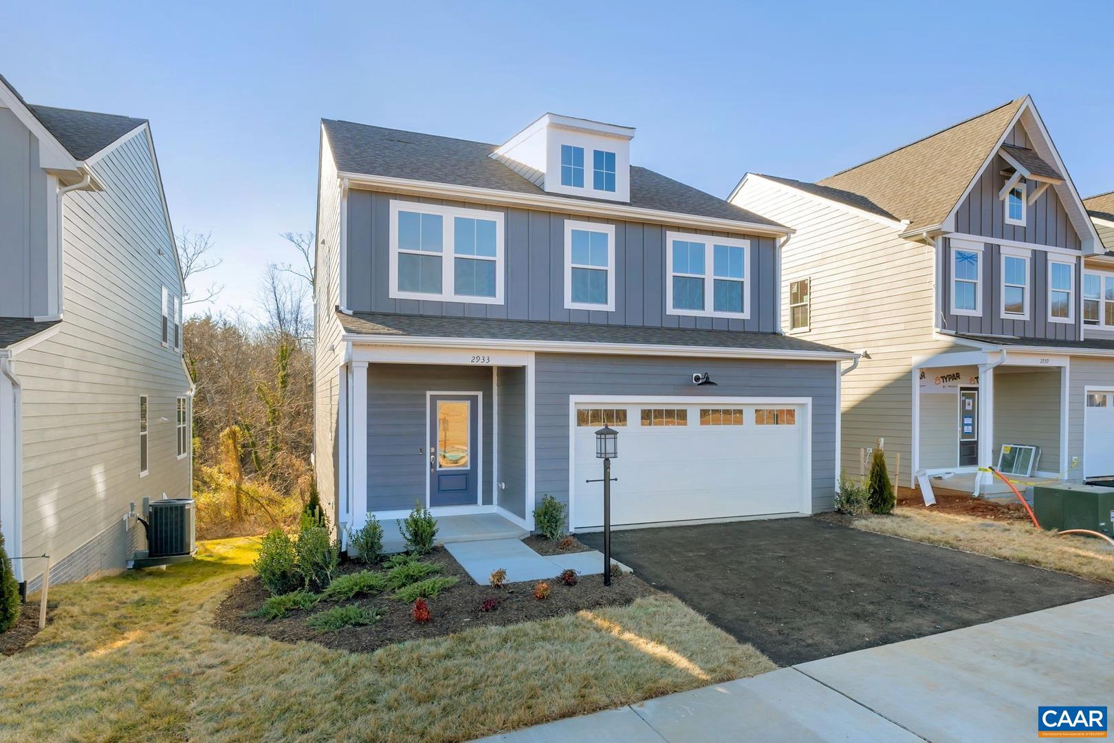 Welcome home to Pleasant Green?s final section of new construction, warranty-backed SINGLE-FAMILY HOMES on WOODED HOMESITES, a stroll away from shopping, dining, and services in Downtown Crozet and neighborhood Playgrounds and Event Space. The Rosemund Floorplan?s dedicated Home Office offers a private retreat on the bright and open Main Level with 9? ceilings and a wall of large windows that overlook the wooded backyard. Ample countertop and cabinet storage, new GE appliances, and space for seating around the Island make the Kitchen the heart of this home. Upstairs, you have 4 Bedrooms on the same level, steps from the Laundry Room. A generous Primary Suite features double walk-in closets, double bathroom vanities, and a large step-in shower with a seat. The huge unfinished walk-out basement gives you room to grow and expand your living space in the future. For a limited time, buyers can personalize their home by selecting their Interior Design Package and adding options like a wall-oven, HVAC Zone Control, EV charger, Primary Bath frameless heavy glass shower door, or a modern electric Fireplace. Final price determined by those Selections. Similar photos from previously built homes. Estimated early Nov/Dec 2025. Visit Us Today