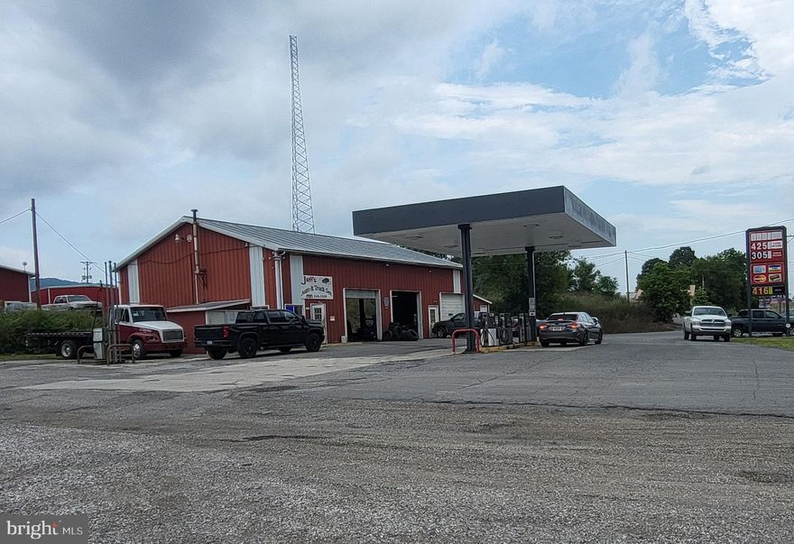 YOU ARE THE BOSS!- FUEL SALES, SERVICE GARAGE, SALES LOT! ...great opportunity, you are all set up!  Owner/operator situation with good records$$.  Property in nice order and condition, high ceiling shop with 10 ton lift.  Step in...take over plan!  Good income stream.  Auto or diesel capability...4 garage bays... dealer lot possible.   4 monitored tanks plus #2 diesel fuel (meets DEP approval for transfer)!  Office, 2 half baths & shop.   Very close to PA turnpike Willow Hill exit.  Turnpike service contract may be obtained to run wrecker services (route).  Great opportunity!