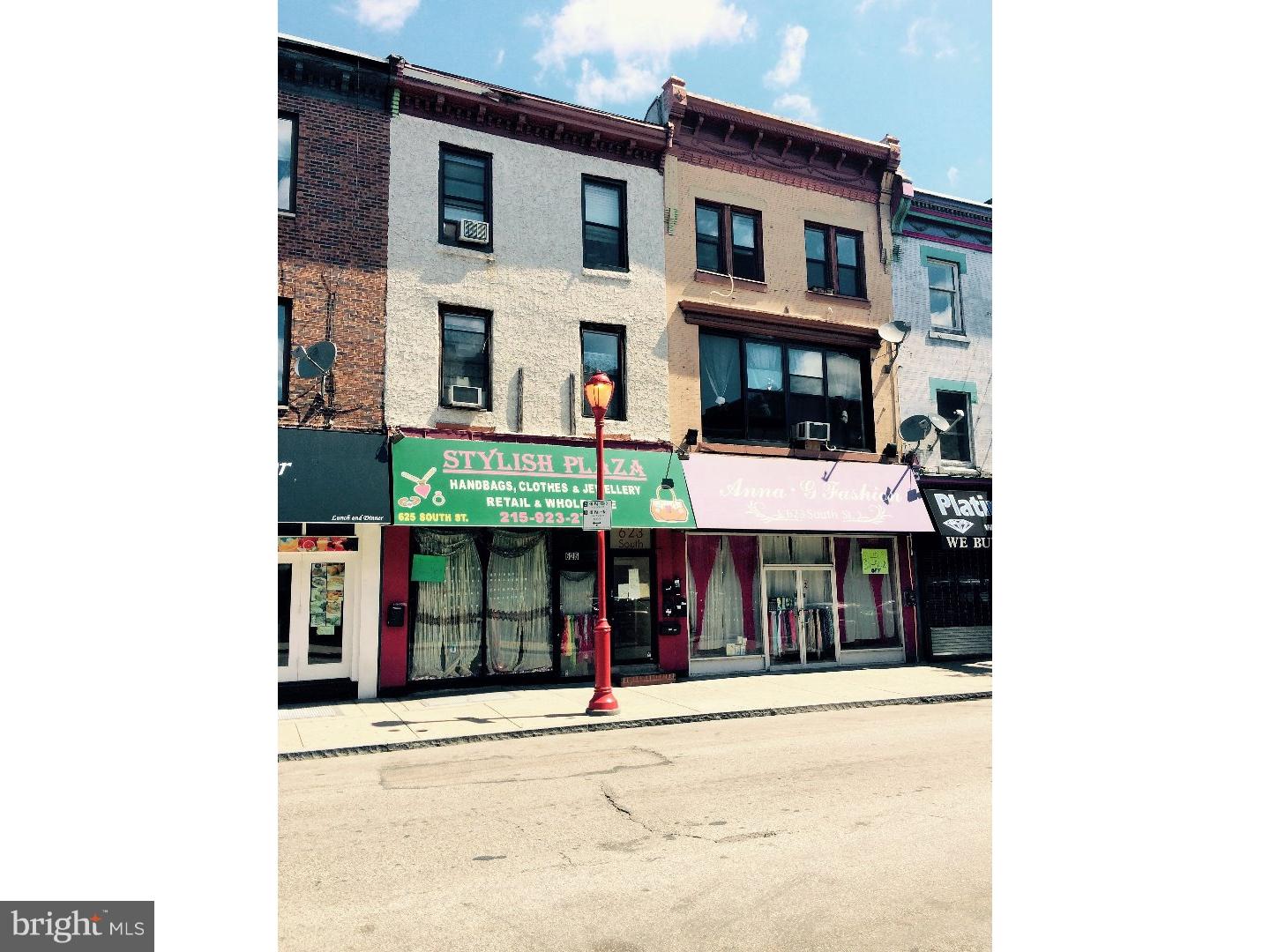 This parcel also includes 625 South Street and 624 Rodman Street. It consists of 2 retails stores (used to be restaurant), 7 apartments(3 two bedrooms, 3 studios and 1 bedroom). Apartments have been renovated with granite countertops, hardwood floors, tile bath, new heating system, new electric and new windows. Rents are currently under market value, great opportunity for future development of South Street due to Center City Revitalization Plan. Annual gross income was over $200K back in 2007, two stores just renewed their leases to 5 years fixed and 5 years option with 3% increase every year. All utilities are seperated, current Cap rate still at 8%. Don't miss out this great investment property.