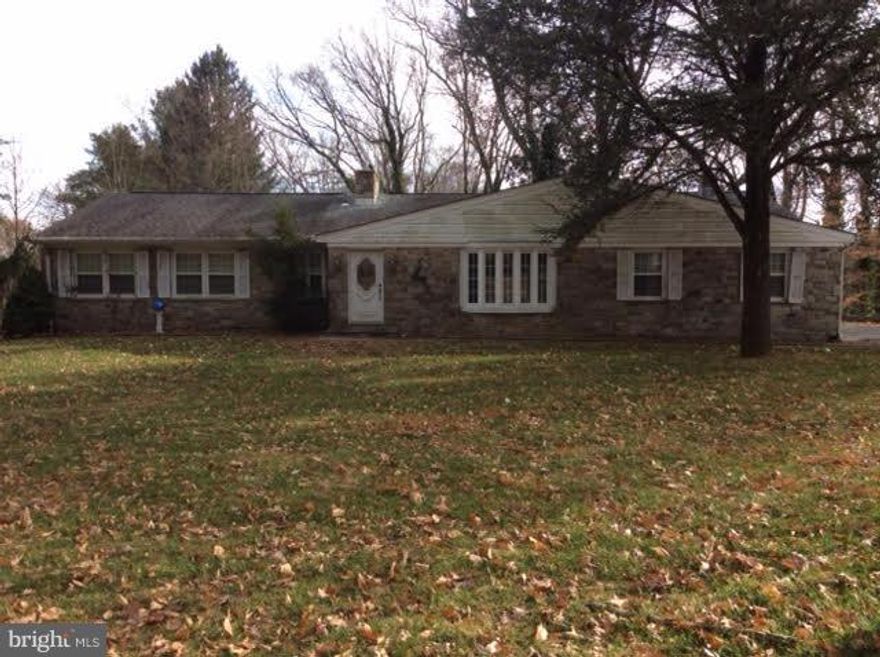 Short Sale. Stately custom stone rancher in sought after Glenwood. Massive rooms offer the opportunity to host all of your family gatherings.  This home offers one floor living at it's finest but will require some updating to make it your own and is sold "as is".   Enjoy the enclosed sun room over looking a wooded park like setting. The home boast an additional lot for a total of over 2 +/- acres.