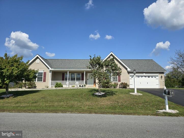 This turn key Rancher is fully loaded with upgrades, is in exceptional condition and located in Hammonds Mill Subdivision in a private cul-de-sac. 3BD 2BA (split bedroom plan) has a beautiful open concept living, dining and kitchen area. The kitchen has beautiful cabinets with granite countertops, brand new stainless steel appliances, a pantry and an eat in area. Master ensuite is very spacious and has a walk in closet. Lots of extras include new roof, beautiful new flooring, tankless water heater, year round exterior lighting, stamped concrete patio and 3 Mounted smart TV's that convey. There is extra cabinets for storage and a large garage also. Conveniently located close to shopping, great schools and I-81 for commuting. Don't miss out on this beauty and schedule your showing today