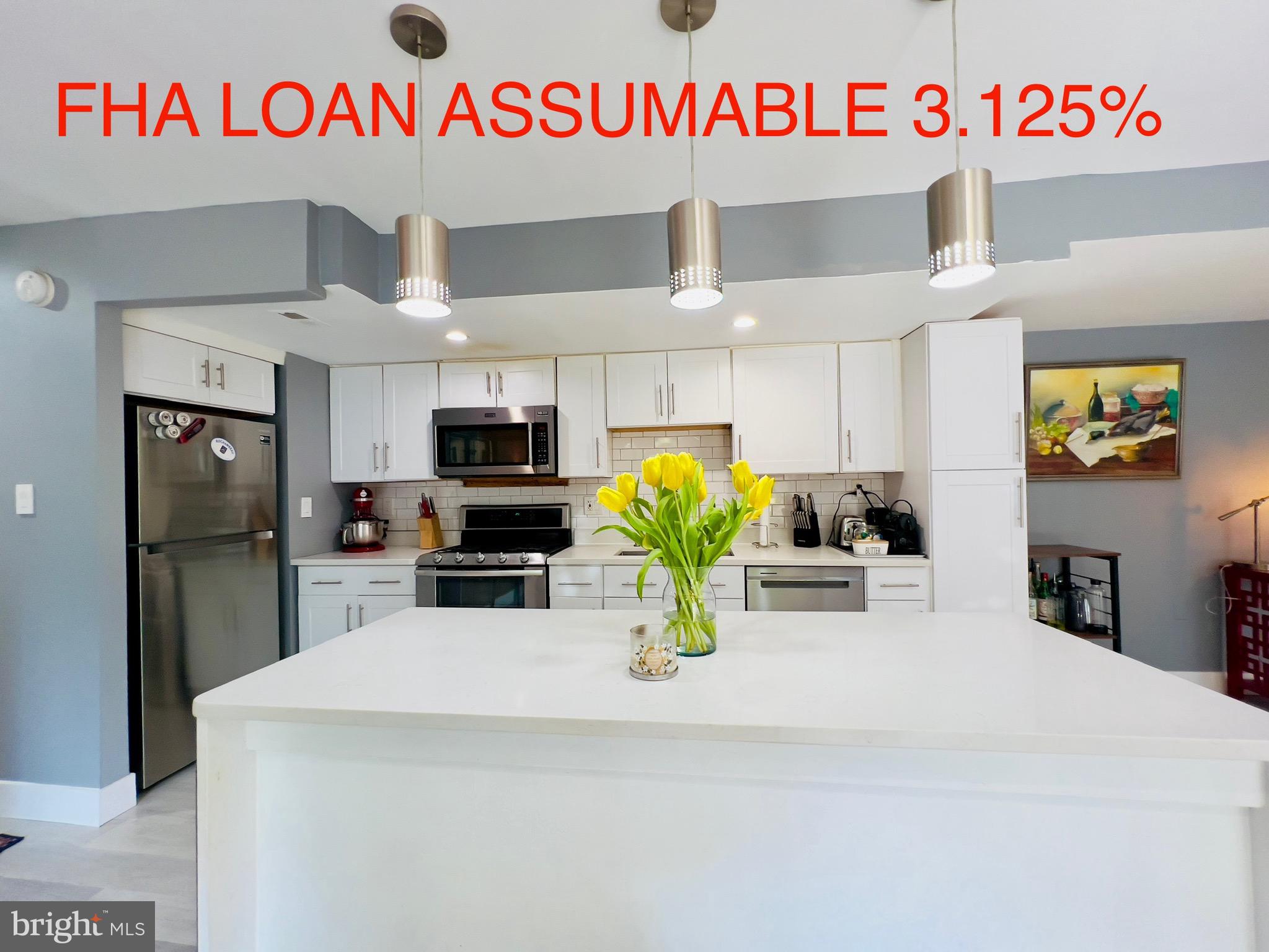 Assumable FHA loan at 3.125% with a balance of around $192,000. Only assumable by a person who will live in the unit. 
Discover this stunning, fully updated 2-bedroom condo in the highly desirable Bethesda Park community. This home has undergone a comprehensive floor-to-ceiling renovation that happened in 2020 for the open floor plan and 2022 for the bathroom that doubled in size, new flooring and freshly painted. The condo fees cover all utilities and 2 parking spaces for your convenience. The bright and open floor plan is accentuated by recessed lighting and showcases one of the largest bathrooms in the community. The gourmet kitchen is sure to impress, featuring stainless steel appliances, premium quartz countertops, a spacious island, contemporary white cabinetry, a designer backsplash, and custom pendant lighting. Abundant natural light streams through the sliding glass doors, leading to your private patio. Perfectly situated, this condo is close to both White Flint and Twinbrook Metro stations and just minutes away from shopping, dining, and entertainment options. Enjoy community amenities such as a pool, tennis courts, and tot-lots, with easy access to I-270 and I-495. Don't miss out on this exceptional opportunity—Unit #1, Legal Unit #425 is a must-see!