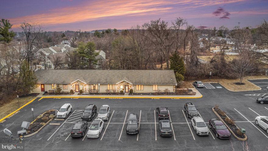 Ideal opportunity for owner/user or investment or both! Condominium office- Owner occupied 2500 sf on main level (3) with an additional lower-level of 1900 sf. LabCorp occupies 2500 sf on main level (4).  Property has 4 gas fired heaters on main level and 2 heat pumps on lower level.  There are 6 powder rooms/ 2  in LabCorp, 2 in owners' unit and 2 in lower level. Parking not dedicated, shared.  Additional information and photos to follow. Condo fee, real estate taxes, fire monitoring and insurance 51/49 %  with LabCorp.