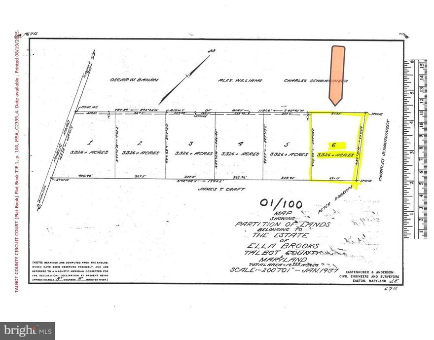Easton- 3.3 acre residential building lot with updated perc approval from Talbot County Environmental Health.  This lot is a private wooded lot at the end of a private road.  No restrictions.  Ready for your dream home.