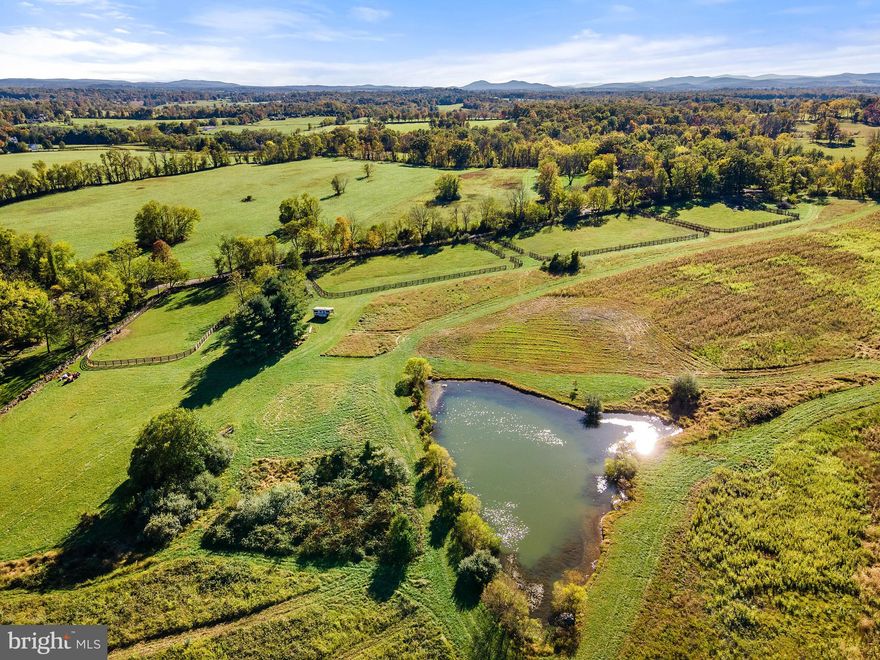 This spectacular 95+ acre parcel is ideally located just north of Middleburg outside of the historic village of Unison. Private and secluded, it features magnificent views of both the Blue Ridge and Bull Run Mountains, and offers open fields, lush pastures and beautiful woodlands. The land is rolling with a gentle hillside that captures the panoramic landscape and the picturesque pond below. Protected in easement, it is the perfect site for a fabulous estate, ideal for nature lovers, equestrians or anyone seeking the serenity of an incredible country lifestyle.