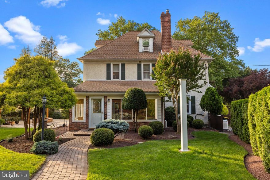 Historic Langhorne Borough is the home for this Charming "Four Square" style Colonial home perched on over half an acre of beautiful groomed and maintained grounds and with a surprisingly private feel; a huge three car detached garage beckons those with small businesses that need storage and room to park or store items; this home is truly unique and has impressive style and offers several outdoor relaxing areas - paver patio, large porch, and various nooks to find escape and serenity;  the main level features a huge sunroom off of the driveway entry and a large living room, a formal dining room and central kitchen, and a formal entry facing Summit Ave providing a stately facade; the second floor features a primary bedroom suite with large walk-in closet and a sitting room with bay window, 2 additional bedrooms and a full bath with tub/shower; the top floor could be someone's dream bedroom or a great work space; there is a full unfinished basement for storage; also included is a Generator to keep things going in bad weather or power outages; you'll know right when you walk into this house that it is not like the others and it will not last long!