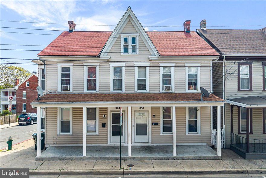 Outstanding Investment Opportunity in Downtown Hagerstown! This 100% occupied side-by-side duplex features two spacious 3-bedroom, 1-bathroom units with a proven rental history. Investors will appreciate the incredibly low maintenance and overhead, with all utilities separated and paid by the tenants. Currently generating steady income with significant upside potential to reach market-clearing rents. Start collecting cash flow from day one with this turnkey addition to your portfolio!