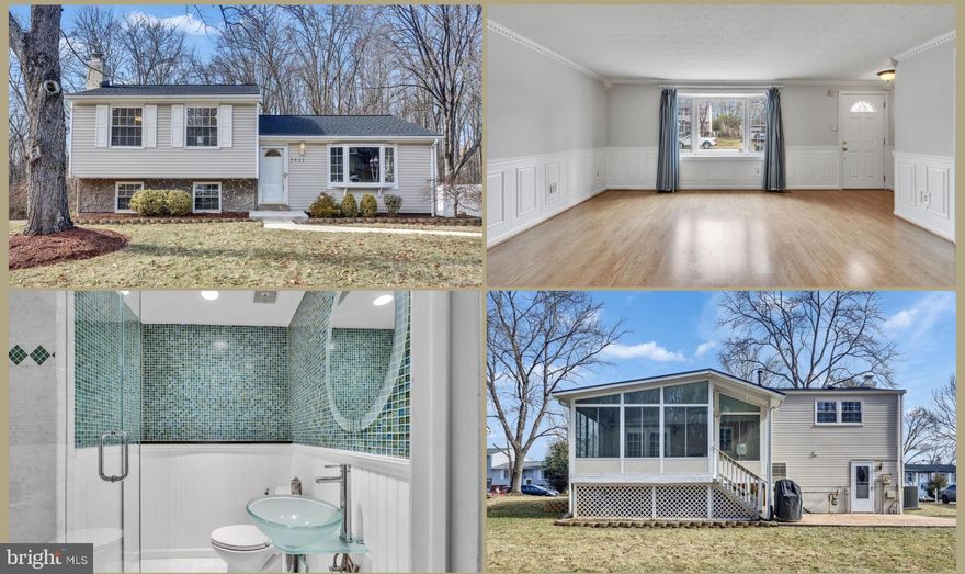 Well maintained home in commuter-friendly Burke - so close to the VRE (Rolling Road Station). Pristine and freshly painted neutral décor. Welcoming open-feel floorplan with laminate wood flooring and moulding details galore. The living room is highlighted by a cheerful bay window and connects to the dining room where skylights bring in additional natural light. A French door takes you to the four-season sunroom with a split system heating and cooling to allow year round enjoyment of this space that overlooks a backdrop of mature trees. Back inside, the kitchen boasts stainless steel appliances, granite counters, tile back splash and crisp white cabinetry. Up just a few steps, the primary bedroom and two additional bedrooms await - all with ceiling fans and ample closets. A nicely appointed bath with glass shower door and accent tile details completes this level. The lower level features a generous recreation room with a gas fireplace and built in bar area. A nicely appointed updated full bath, laundry area, crawl space storage space and walk-out door to the rear yard completes this level. Owners will consider pets on a case-by-case basis with additional deposit (no cats). Min 1-year lease, but prefers 2-year lease. RentSpree application $49 per adult living at property.  Last 2 paystubs + DL to be sent to LA upon application completion.