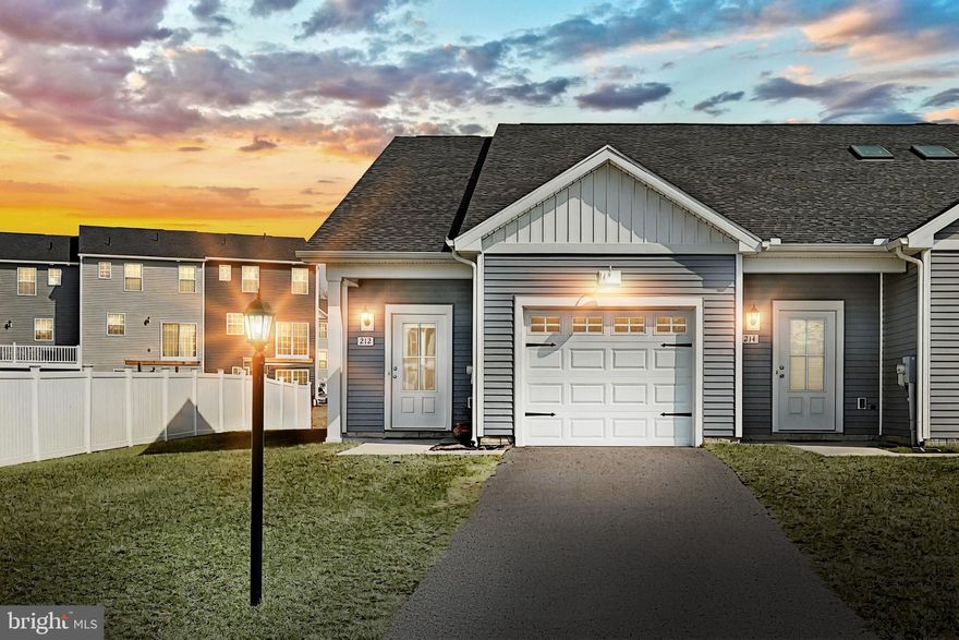 Luxury rancher-style end-unit townhome, like new and meticulously maintained! This home features 2 spacious bedrooms and 2 modern bathrooms, all within an open and airy floor plan. Conveniently located near the Maryland line, this property offers easy access to shopping, dining, and commuting options. Enjoy the perfect blend of style, comfort, and convenience in this exceptional home!