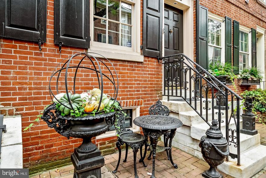 A rare offering, 522 Delancey is a beautiful and classic traditional Philadelphia Townhome that was built in 1808, then fully and thoughtfully remodeled to a luxurious residence with every convenience and amenity a discerning buyer is looking for today. This cherished block of Delancey combines privacy and convenience on its charming street with brick sidewalks. 522 Delancey exudes true pride in ownership and is in meticulous move-in condition. The 500 block of Delancey Street is arguably one of the most desirable blocks in Philadelphia with homes only coming rarely on the market. Situated in the BLUE RIBBON, highly desirable, McCall school catchment, the owner is also a short walk to Washington Square, historical monuments, restaurants, shopping, the arts, and more. Currently shown as a 3-4 bedroom, 4.5 bath home, lower-level den with media room and fourth floor great room – either of which would easily serve as a bedroom, in-law suite, or au pair suite. 522 Delancey is a rare gem as the only 20 ft wide home on the block: boasting a large very open floor plan with chef's kitchen. A magnificent place to call home with over 3,400 sq ft of living space, high ceilings, stunning details, large storage closets, 2 laundry rooms, 3-zone HVAC, a garden, third floor balcony and a fourth-floor roof deck with panoramic views of the city. Pre-paid parking available.