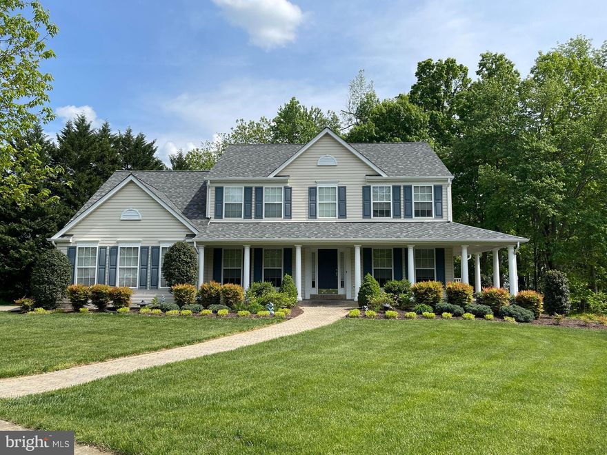 This former Steuart-Kret model home in the Highgrove neighborhood has been lovingly cared for by the original owners. The beautiful landscaping with a 7 zone sprinkler system and stately entry to the wrap front porch are quite impressive.  Upon entry, you will be wowed by the 2 story grand entry featuring Brazillian cherry hardwood floors. _______A main floor office, formal living room and dining room with a bay window are just a few of the features in this Colonial home. Off the eat-in kitchen is a full length deck, ideal for entertaining. Many of the appliances have been upgraded in recent years. New vinyl flooring and carpet, along with fresh paint throughout. A split floorplan upstairs features 4 bedrooms and 2 full bathrooms. _______Close to Rt 210 for commutes into Washington DC. _______Currently zoned for McDonough High School.