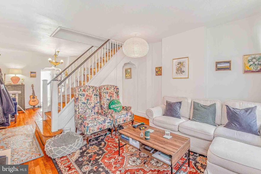 Welcome to 440 E Flora Street, a beautifully maintained 2-bedroom, 1-bathroom home nestled in the vibrant Fishtown neighborhood. This charming residence blends classic character with modern updates, offering a warm and inviting atmosphere from the moment you step inside. The first floor boasts an open and airy living space with hardwood floors, abundant natural light, and stylish decor. The spacious living room seamlessly flows into the dining area, making it perfect for entertaining. The well-equipped kitchen features stainless steel appliances, ample cabinetry, and access to a private outdoor space—ideal for relaxing or hosting guests. Upstairs, you'll find two generously sized bedrooms with great closet space and a beautifully updated bathroom. Additional features include a washer and dryer, a basement for extra storage, and thoughtful details throughout the home. Located on a quiet block in one of Philadelphia's most desirable neighborhoods, you'll enjoy easy access to local hotspots, trendy restaurants, and cozy cafés. Close to public transportation and major highways, commuting is a breeze.