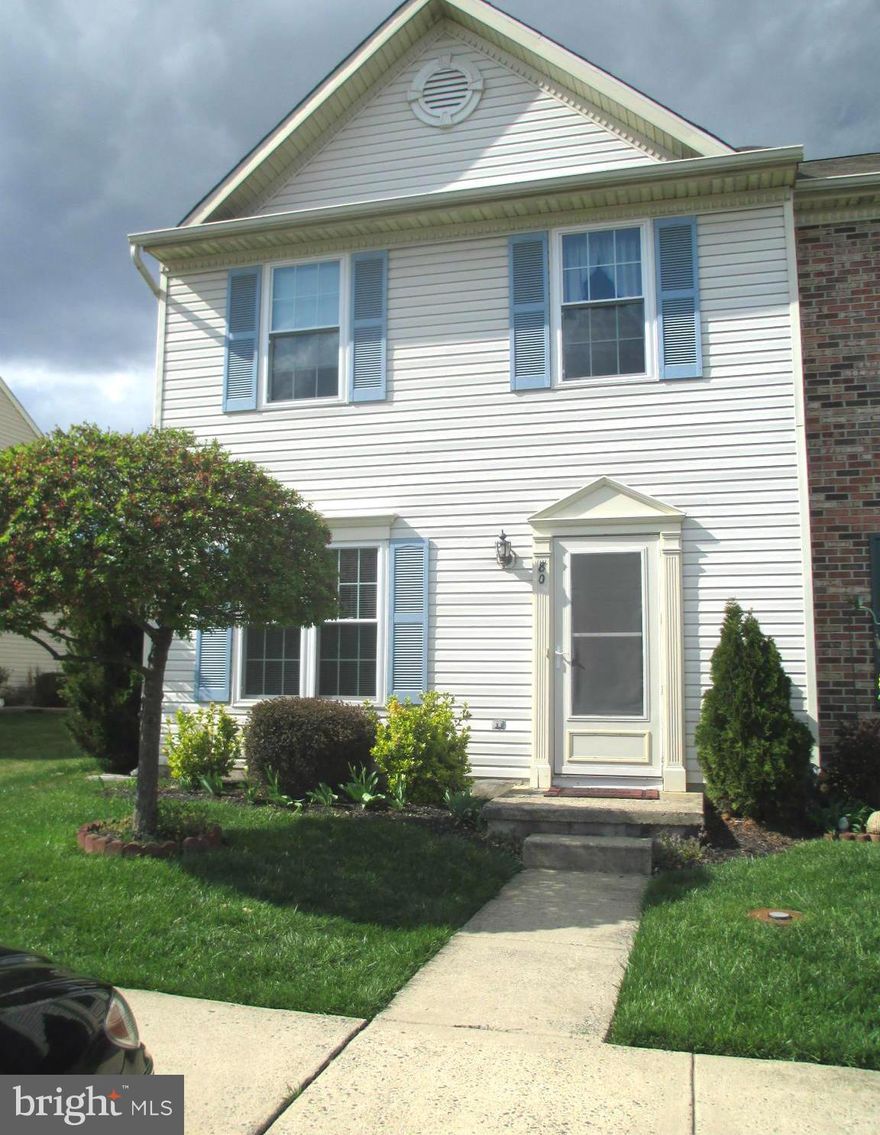 Rarely available 3 bedroom, 1.5 bath end-of-group townhome in Chesapeake Landing.  Large living room, eat-in-kitchen, with large pantry.  Washer/Dryer included.  Large yard.  Close to schools and shopping.  All wall-to-wall carpet to be replaced, Walls to be freshly painted except 3rd bedroom, powder room and main floor hallway. Kitchen counter tops and dishwasher to be replaced.   Call today!