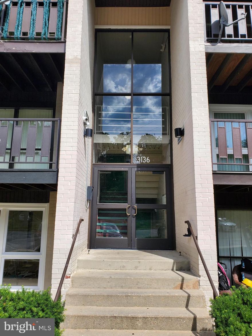 2 BR, 1 bath condo with balcony. Second floor unit in secure building with Key fob entry. 1 reserved parking space with 2 parking passes. Washer and dryer hook-up in the unit. Condo assessment fee includes gas and water.