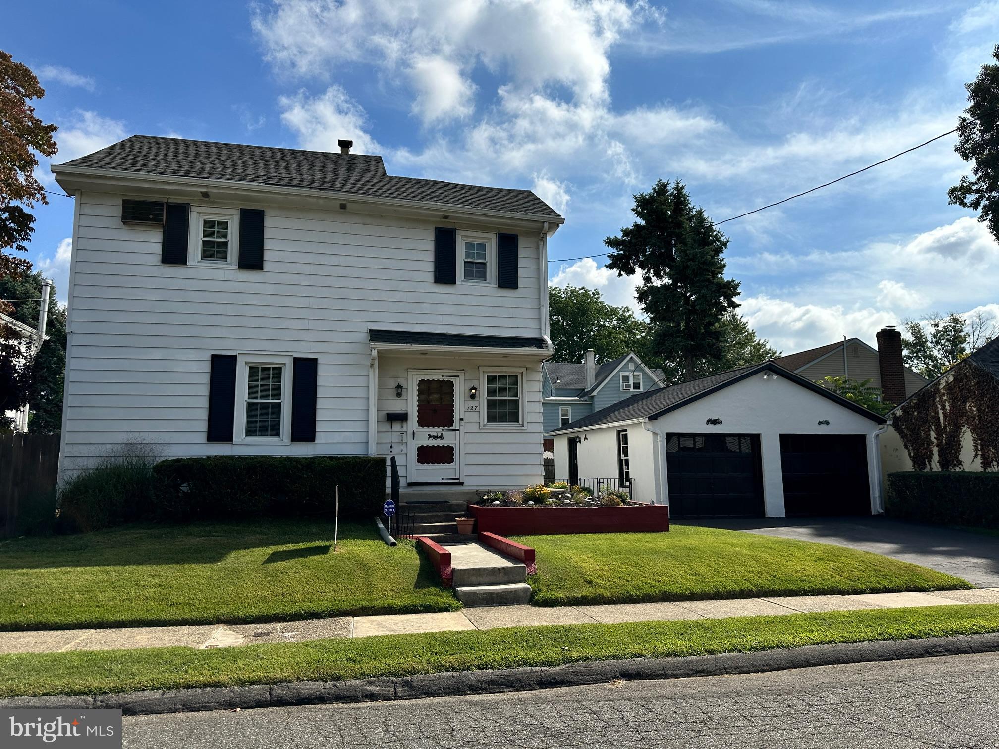Welcome to this lovely single home with a detached over sized 2 car Garage. Enter into the Foyer/Living Room that is the perfect place to relax at the end of the day. Continue into the nice sized Dining Room and then into the Kitchen. Upstairs you will find a Master bedroom along with 2 additional Bedrooms and a Hall Bath. Walk up Attic access is from one of the Bedrooms. There are newer windows throughout the house and a new roof. The Basement has been recently waterproofed. New driveway Sept 2025. 1 year HSA Home warranty to the buyer. Convenient location, quite street, private back yard and beautiful landscaping make this your ideal home. Some photos are virtually staged,