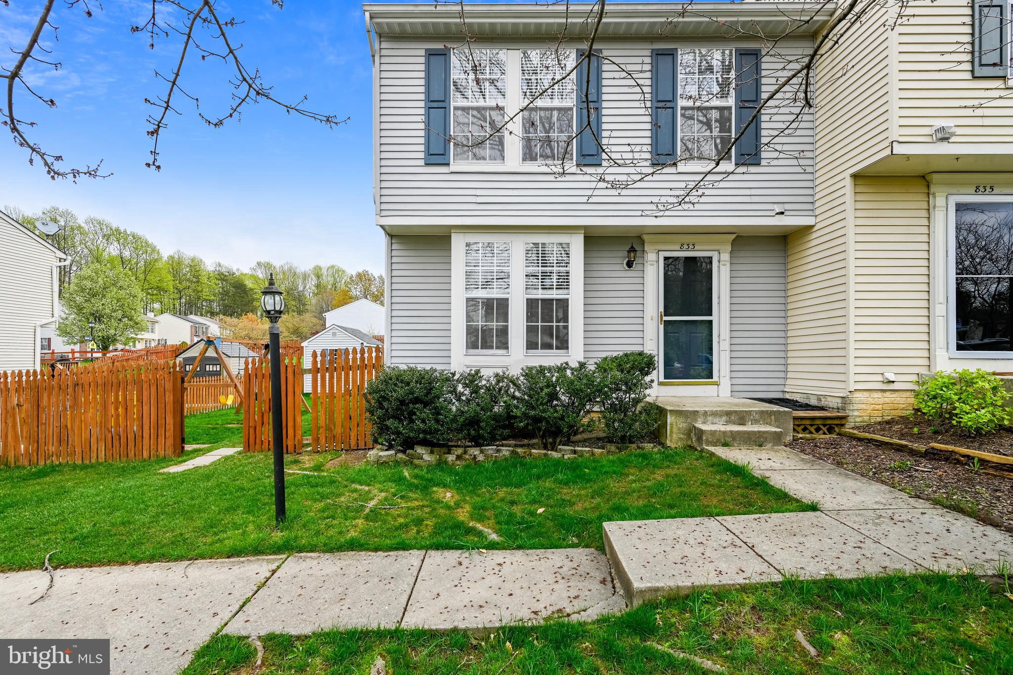 Move-in ready and full of charm—this 3 bed, 2 full + 2 half bath duplex is tucked away on a quiet no-outlet street in the heart of Odenton. You’ll love the spacious fenced-in yard and custom deck—perfect for cookouts, relaxing, or entertaining friends and family.
The main level offers a great open layout with the kitchen at the rear—ideal for entertaining or everyday living. Upstairs, you’ll find a generously sized primary suite with private bath, two additional bedrooms, and another full bath.
The finished lower level gives you even more space to spread out, with a half bath and plenty of room for a rec room, office, gym, or guest space—whatever you need.
All of this in an unbeatable location: just minutes to Fort Meade and NSA, 20 minutes to Annapolis, and right between DC and Baltimore. You’re surrounded by shopping, dining, entertainment, a movie theater, and more—everything you need is right here.