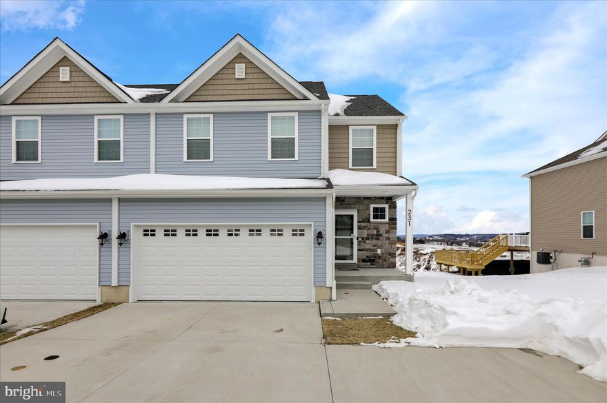 Welcome to this beautifully maintained, two year old semi-detached home, offering the perfect blend of comfort and contemporary style. The first floor features a spacious primary suite complete with an en suite bathroom, providing privacy and convenience. Enjoy cooking in the gorgeous kitchen, which boasts granite countertops, tiled backsplash, upgraded stainless steel appliances, and a reverse osmosis water system. The open-concept layout includes a dining area and a bright living room with a patio door that opens to a deck—perfect for relaxing or entertaining while taking in the beautiful view.
Additional highlights include first-floor laundry, two generously sized bedrooms and a full bathroom on the second floor, and a walkout daylight basement ready for your finishing touches. Thoughtful recent upgrades throughout the home include a stunning front door, window panels in the two-car garage, an epoxied garage floor, and a comprehensive whole-house water treatment and softener system.