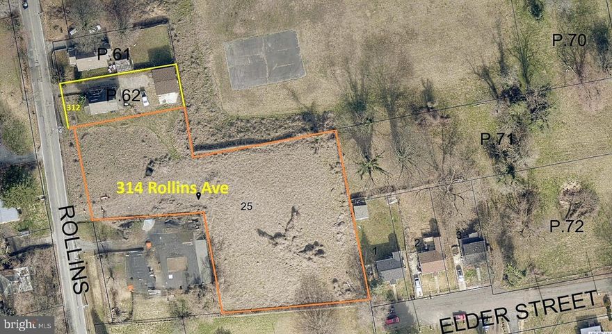 More photos coming soon.  The 1.16 acre lot offer so many different possibilities!  Located in an Enterprise Zone and convenient to 2 metros and shopping, this is your opportunity to develop the lot into a fantastic community, or have your own piece of the Garden of Eden!  312 Rollins Ave - house and garage next door (MDPG2117592) is also being offered for sale.  Buy both and create your own slice of heaven!  
Development has been proposed for the old school site on the corner of Rollins and Central Avenue - 50 single family attached units + 246 units of housing for the elderly.
Sold strictly as is.  Please verify with county regarding development potential.