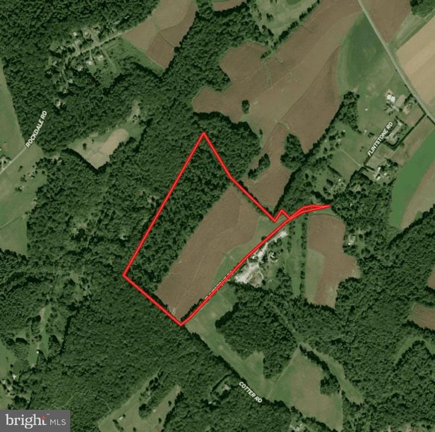 59 acre tillable farmland (30 acres) and woodlot (29 acres).  Under Maryland Agriculture Land Preservation Fund (MALPF) easement with a right to build a tenant house.