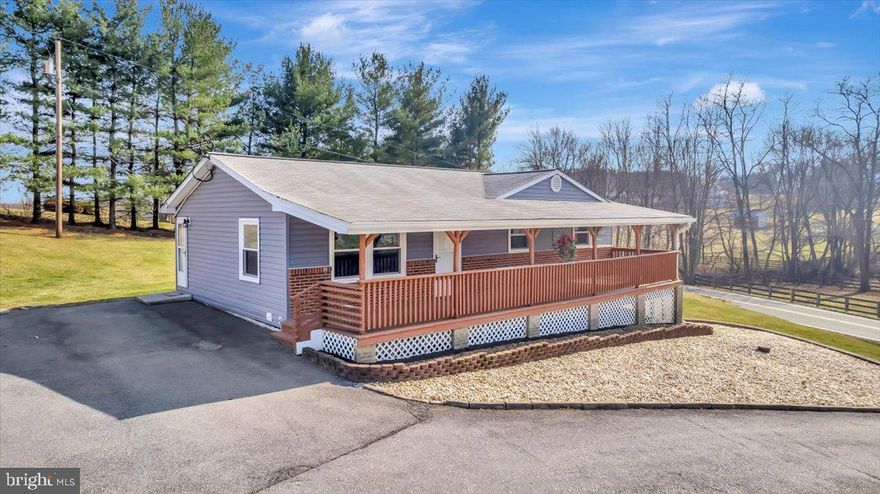 Welcome to this charming three-bedroom rancher on a secluded lot in Mounty, offering beautiful farmland views in every direction. Relax on the spacious covered front porch and take in the scenery. This home features numerous updates and has been meticulously maintained. Recent upgrades include fresh paint throughout, an updated roof with gutters and downspouts, vinyl siding, tilt-in windows, a Trane high-efficiency heat pump, and a water treatment system. The kitchen has been updated with modern cabinets, countertops, and appliances, while the bathroom features ceramic tile. Hardwood floors run throughout the home, adding warmth and character. The walkout basement, filled with natural light from multiple windows, includes a rough-in for a full bath, offering endless possibilities for customization. An invisible dog fence surrounds the perimeter, providing a secure space for pets.  Showings begin on the 19th, with an open house on March 21st from 5–7 PM. All initial offers will be reviewed on the 24th, though the seller reserves the right to accept an offer prior to that date.