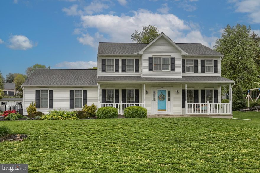 Wonderful Elizabethtown home in Victorias Pond neighborhood with a great location! Quaint front porch that opens to the expansive entry and hardwood floors throughout the main level. Large study room with glass double doors to large living room with fireplace and ceiling fan. The kitchen offers upgraded countertops, an island, and an eat-in area with access to the rear deck with an awning. The formal dining room offers a beautiful chair rail and chandelier. The mudroom/laundry room has access to the attached two-car garage that is off the kitchen. Main level half bath. The upper level offers a private primary suite that is complete with a walk-in closet, ceiling fan, and a full bath with double vanity sinks and a tub shower. Three additional bedrooms with carpet served by the hall full bath. Finished lower level with carpeted additional family room and bonus room. The rear yard offers a wonderful fenced-in salt water pool complete with a diving board, level grass area, shed, and firepit. Served by Elizabethtown Area School District. Great location that is just minutes from downtown Elizabethtown and Elizabethtown College. Close proximity to Lancaster and Hershey.