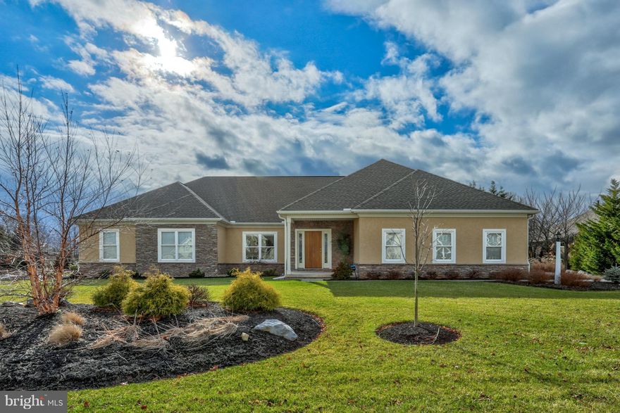 Custom Ranch Home, European Contemporary Style, Open Floor pan with 9' ceilings......the home has  vinyl plank flooring throughout, with a integrated living room/modern kitchen. Features of the kitchen are designed cabinetry, quartz counter island, imported tile, and equip with all SS appliances. Enclosed patio w/ island Gas Grill, and side burner. Upscale luxurious  (3) Bedrooms w/Spacious Walk-in Closets each with a Master Bath. Lower Level comes with open floor plan to arrange anyway your heart desires. Walk in Wine Cellar/ plenty of storage, and Guest Room, with Jacuzzi Tub and Master Bath.