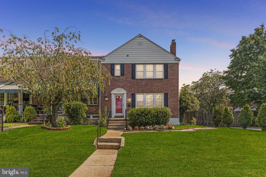 OFFER DEADLINE END-OF-DAY SUNDAY, JULY 30TH. Maryland's local brokerage proudly presents 1937 Edgewood Road in Towson, MD. This end-unit townhome has 2 off-street parking spots AND a main level half bathroom, making it a rare find in Loch Raven Village. As soon as you pull up to the property you can sense the pride in ownership and charm throughout this property. Inside on the main level there are flowing hardwood floors, large windows offering excellent natural light, and a wood burning fireplace. The dining room has a large bay window and easy access to the living room and kitchen. The kitchen has updated granite countertops, stainless steel appliances, white cabinetry, trendy backsplash, and a pot rack and baskets offering practical storage. Off the kitchen is access to the backyard which is fully fenced. There is a deck, patio, raised garden bed, shed for easy storage, and a strand of string lights making this yard perfect for evening ambiance. The second level has hardwood floors, three bedrooms, and a full bathroom. The bedrooms are all a great size with closets and the attic offers excellent bonus storage. The finished basement has a family room and utility room with a half bathroom that could be transformed into a larger bathroom by the new owner. Recent updates include HVAC/water heater (2013), roof (2016) with re-sealing (2021), lower level windows (2016), refinished hardwood floors (2019), appliances (2019-2022) and bathroom vent fan. This property is right across the street from Glen Keith Blvd Park and playground. Welcome home!