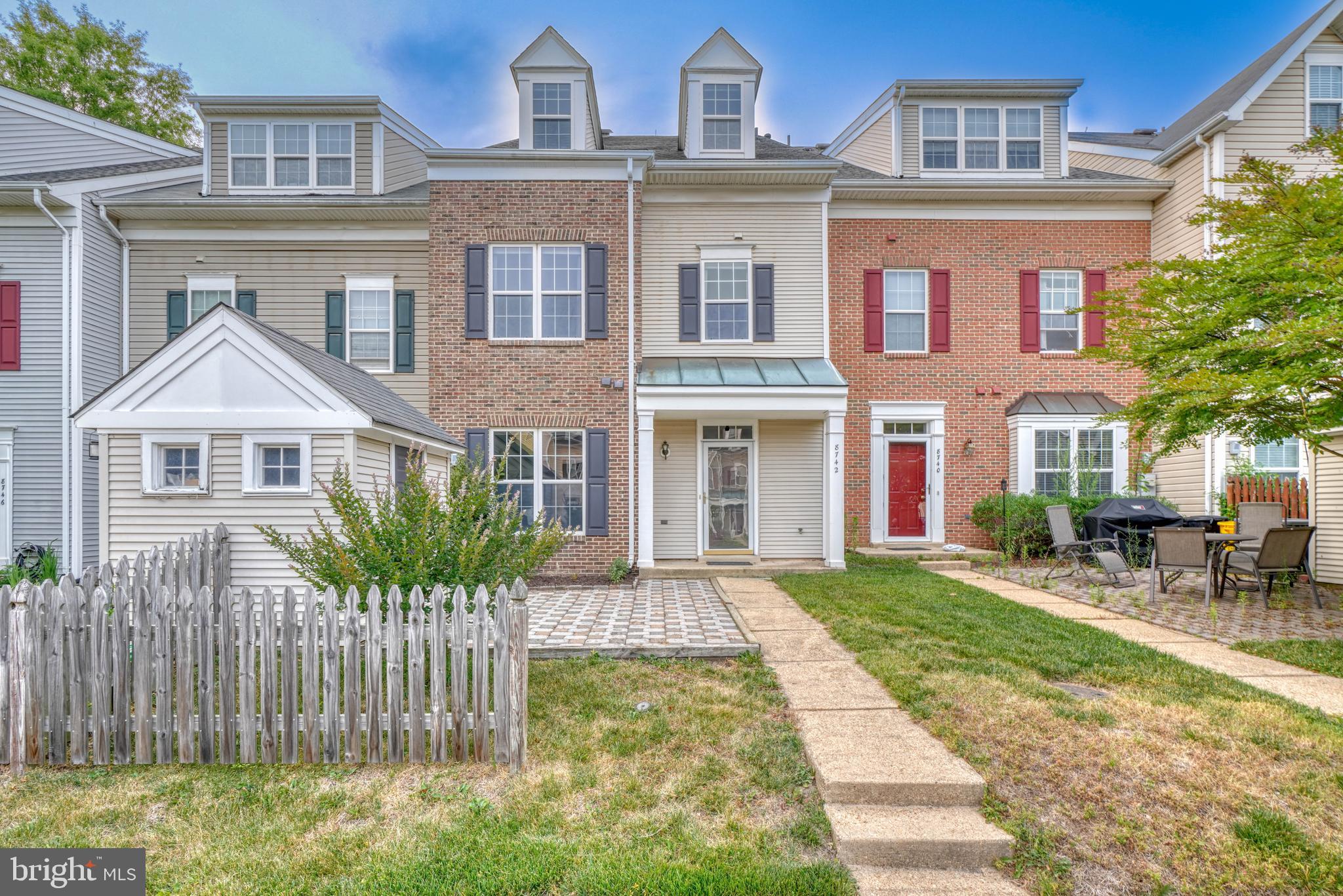 Welcome to the sought after neighborhood of Piney Orchard in Odenton, MD! This stunning 3 story townhome boasts an inviting open floor plan with a bright and airy living room with separate dining area, perfect for entertaining and cozying up to your favorite TV show. Whip up delicious meals in the modern kitchen complete with a convenient breakfast bar, stainless steel appliances, and a gas range. You'll appreciate the added convenience of a powder room on the main level. The 2nd level features 2 generously sized bedrooms, a full bath with a tub shower, updated vanity, and fixtures, as well as a laundry room. The primary suite on the 3rd level is truly a dream, featuring vaulted ceilings, 2 walk-in closets, and a renovated attached bath with a double vanity and custom tile work. Relax and unwind in your private front yard with a lovely stone patio and storage shed. Basketball Courts, Club House, Common Grounds, Community Center, Jog/Walk Path, Lake, Picnic Area, Swimming Pool, Tennis Courts, Tot Lots/Playground are the cherry on top of this wonderful community. With its prime location, this home offers easy access to major highways, Fort Meade, shopping, and restaurants. Don't miss out on this incredible opportunity! **Roof replaced in 2016**