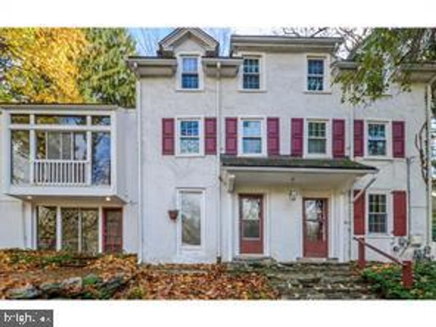 Welcome to Mill Creek  this charming 200 yr old historic farmhouse with modern amenities in a prime Main Line location. The kitchen has exposed stone walls, wood-burning fireplace, abundant counter space, new stainless steel appliances . Spacious Dining Room with built-in shelving and sliding doors to a large brick patio overlooking the creek. The upstairs has an open loft-style great room with two-story ceilings & bright floor-to-ceiling windows. The main bedroom features en suite bath & built-in closets. Three additional bedrooms & full bathroom complete the upper level. Washer & dryer are included. New windows,. Walking distance to Mill Creek park; short drive to the charming town center of Gladwyne.   Available for 24 month or long term lease. Property is located only minutes to center city Philadelphia & the airport and within award winning Lower Merion school district! Photos from previous listing.