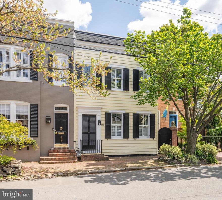 Sensational historic home on one of Old Town's most sought-after streets.  Find beautifully proportioned rooms, high ceilings and abundant natural light.  A private patio garden with lush landscaping & lighting is a special summer time room.  Elegantly updated bathrooms,  and a chef's kitchen opening onto a family room with handsome built-ins.  Extensive list of updates & upgrades available including  windows, lighting, appliances, and roofing.  Located on an exceptionally appealing block surrounded by other beautiful properties and just a 5-block walk to King Street's cafes, shops & restaurants.  2 blocks to the Potomac riverfront. You will love it.