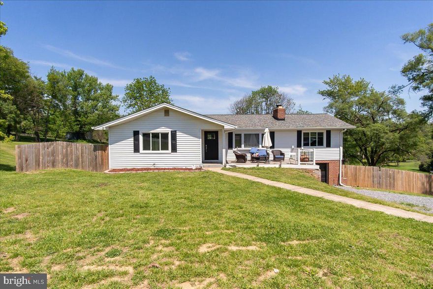 Take a look at this Beautiful Remodeled Home, situated in a country setting with pastoral views. No HOA or city taxes. Current homeowner has invested over $200,000 in recent upgrades in 2024/ 2025 which include: $25,000 in New Windows (except front bay window and basement) & Front door.  2 New FULL Baths, New Quartz Counter Tops & Kitchen Island, New Stainless-Steel Appliances, New Kitchen Foyer Flooring, New Carpet in Bedroom, All New Paint in Every Room, New Bedroom Doors & Bath Doors, New Trek Deck and Porch $27,000, New Radon Remediation System, New wood stove burning fireplace in basement 2025 $6,000. New Backyard Fence and Multiple Trees Removed $27,000, Gutters & Siding are 4 years old.  New private well, neutralizer, pressure tank & water softener over $11,000, Septic System with new backline.  New attic insulation $5,500, New French drain, foundation beams and sump pump $21,000. New garage door. New gravel driveway.  New electric panel. 5 min Drive to Downtown Mt. Airy with lots of local shops and dining.  Nearby are several Wineries (Black Ankle ,Linganore, & Elk Run) This home offers 1,602 sq ft of living space with another 1,602 below should you decided to finish the basement.  The lot size is 1.09 acres.  4.5 Miles to 70 W/E   Come and See today! HVAC system - Only AC works. There is some baseboard heating, fireplace and wood burning stove for heat.  Selling AS IS. Seller needs Home of Choice Contingency but will decide quickly!