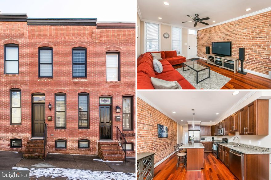 Beautiful 2013 Building Character Full Renovation w/ 5+ Years Left On Historic CHAP Tax Credit, Roof Deck & Parking! Walk To All Canton Has To Offer & Just Blocks From Patterson Park. Exposed Brick Throughout. Kitchen w/ Granite, Stainless Steel Appliances, Center Island & Cherry Cabinets. Roof Deck w/ Stunning Panoramic Views - A MUST SEE!