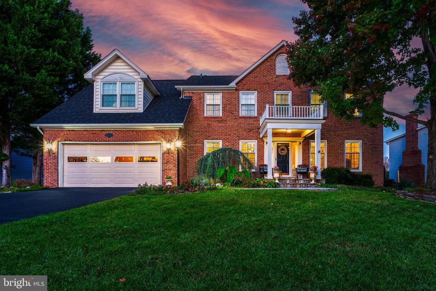This beautiful brick front colonial is the epitome of the perfect blend of modern amenities and comfortable living spaces, designed for those who appreciate style and functionality.  Curb appeal abounds with a meticulous landscaped yard and appealing stone walkway.  As you step inside, the soaring two story foyer and warmth of hardwood floors welcomes you, seamlessly connecting the main living areas to create a cohesive and inviting atmosphere.  This home’s thoughtful design is evident in every detail, from the convenient home office situated behind elegant glass french doors and the formal living and dining rooms.  The presence of wooden shutters adorning many windows adds a touch of elegance and privacy, harmonizing with the home’s overall aesthetic.  Spanning three finished levels, this residence boasts five generously sized bedrooms and three and a half baths, ensuring ample space for family, guests and entertainment. The recent updates, including a new roof and windows in 2023, offer peace of mind and underscore the home's meticulous maintenance.  The cul-de-sac at the end of the street enhances the sense of community and privacy, making this an ideal setting for quiet living or lively gatherings. The large yard, complemented by tasteful landscaping and mature trees, provides a lush backdrop for outdoor activities or simply enjoying nature’s tranquility.   Whether you’re basking in the natural light that floods through the new windows or enjoying the serene outdoor ambiance from the screened porch, this home is a testament to quality living in a picturesque setting. Positioned in a friendly neighborhood that prides itself on its sense of community, this property is more than a home—it’s a retreat for those who value comfort, style, and the warmth of family and friends.  With its prime location, recent upgrades, and undeniable charm, this property is ready to welcome you to your next chapter of memorable moments and serene living. Discover the perfect setting for your new home, where every day feels like a peaceful retreat.