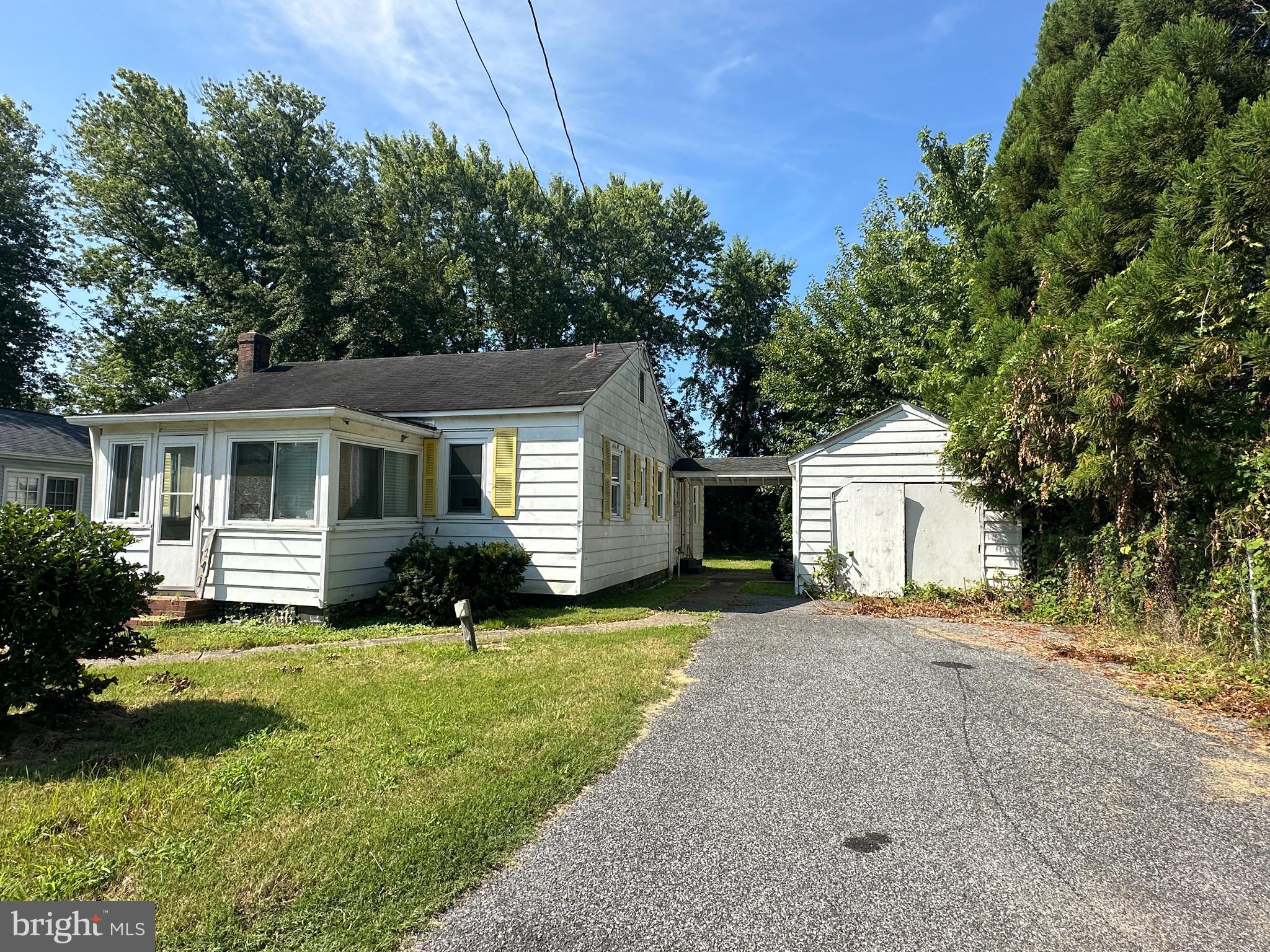 INTOWN Investor Special! This 4-bedroom, 1.5-bath bungalow is full of potential and ready for your vision. Situated on a large, private lot at the end of a quiet street, the home offers solid bones and a detached garage/workshop area that is hard to find!
Located just minutes from Chestertown and Washington College. Plenty of space and character, it’s a rare opportunity to create something special in a desirable location.
Adjacent to the The Wayne Gilchrest Trail , which is a popular walking trail in Chestertown, MD, also known as the Chestertown Rail Trail. It's a paved, multi-use path that follows the route of a former railway line, connecting various parts of the town. The trail offers scenic views of the Chester River and surrounding areas, and it's a great place for walking, biking, and enjoying nature.
Whether you're looking to flip, rent, or restore and make it your own, this property has endless possibilities. The layout provides room to reimagine the interior, while the surrounding lot offers privacy/seclusion for your outdoor events.
Enjoy the charm of nearby Chestertown with its shops, dining, waterfront, and vibrant community. With its location, lot size, and upside potential, this diamond in the rough is a smart investment you won't want to miss.
Sold AS – IS…