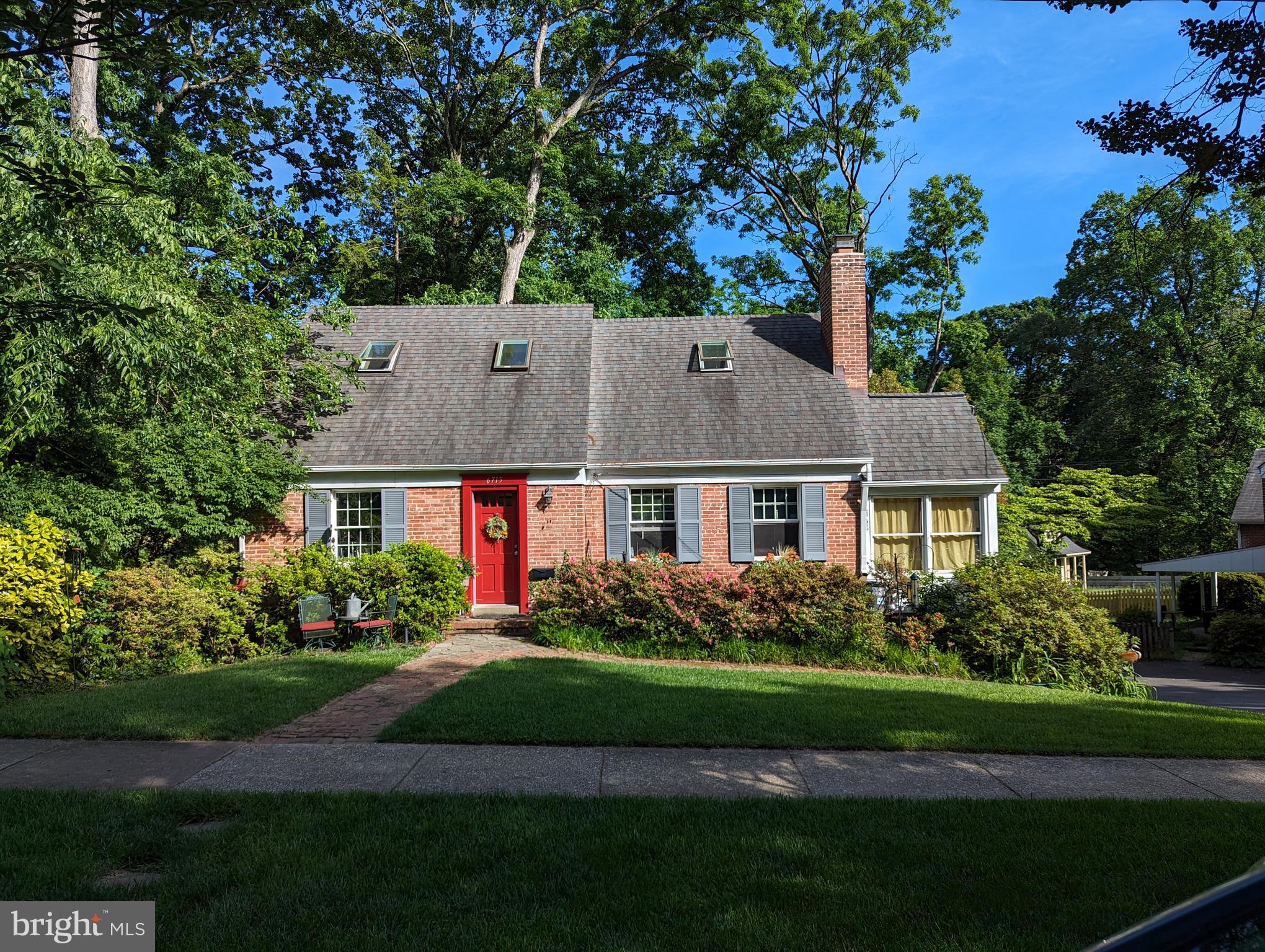 OPEN HOUSE: Saturday, 4/26 from 2pm-5pm and Sunday, 4/27 from 11am - 2pm
Charming brick cape cod home features 5 bedrooms and 3 full bathrooms with separate basement apartment and landscaped private yard.
This home blends traditional foundations with contemporary lines: enter into an open concept living space bright with skylights, fireplace and gleaming hardwood floors. The first floor also offers two separate bedrooms, a full bath and a bonus finished sunroom—ideal as a home office, playroom, or art studio. The kitchen boasts stainless steel appliances, updated cabinets and quartz counters.
The second floor features two large bedrooms with hardwood floors, skylights and custom built in storage. The upstairs bedrooms share a full bath.
The finished basement offers a full separate one bedroom apartment with two private entrances, standard ceilings, a full bath, custom kitchenette, living space, bedroom and private laundry. The basement also hosts additional storage, workspace and second laundry. Additional bedroom could be made in the basement.
Nestled in the heart of tranquility, this private landscaped yard is a true oasis. Lush greenery surrounds the space, creating a serene, secluded atmosphere. Whether basking in the warm sunlight or enjoying the cool shade, this private retreat feels like a peaceful escape from the outside world. University Park is a community oriented neighborhood offering residential charm with ample green space in close proximity to Washington DC. This highly walkable location is minutes to UMD, MARC and METRO routes and adjacent to the vibrant Route One Corridor.