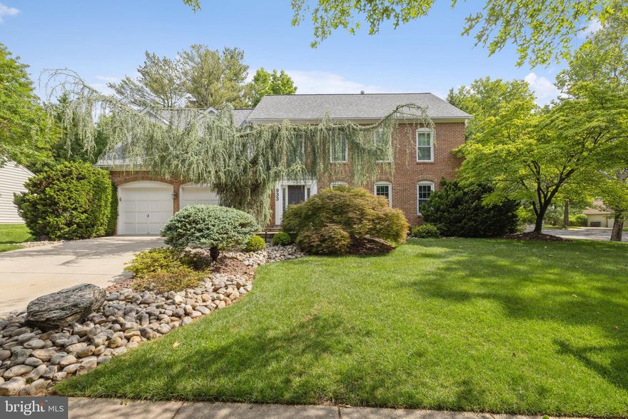 Terrific home lovingly well-maintained by original owners.  
   Located in sought-after Falls Ridge,  with a southern exposure, it is just  3 miles to Rockville Metro, 1 mile to I270 , close to parks and 2 shopping centers..  The house has lots of custom features  and updates.  
   The first floor features a large foyer with gleaming hardwood floors, a living room with a  baby grand piano (that is for sale), and a separate dining room that can easily seat 10 or more.  The updated kitchen  has an island with a  gas cooktop,  granite counters and roomy table space.  The adjoining family room features a custom built-in wall unit and gas fireplace. 
  Upstairs are 4 good-size bedrooms.  One of the bedrooms features custom built-in furniture.  The large primary bedroom has 2 closets, one is a walk-in.  The primary bathroom has been redone with granite counters, a large shower, separate tub and dual sinks. 
  The lower level basement is partially finished and has rough-in plumbing for an additional bathroom.
  The backyard features a 2-tier deck with barbeque grill.  The house enjoys professional landscaping and an irrigation system.
  Recent improvements and updates include:  new Roof (2019), new  exterior siding  (2019), windows replaced (2013),   new wall oven and convection microwave oven (2022), , instant hot faucet (2022).  Plus installed over the years: oversized and covered gutters, gas fireplace, and alarm system, new HVAC with humidifier, and new hot water heater and french drains.
  This is a great house to create  new memories in.  Come and see.   OPEN HOUSE, Sunday, June 4, 1-4pm.