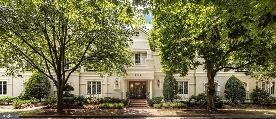 NEW LISTING! Nearly 3200 sq ft on one-level walkable to best of Bethesda!  Stunning and rarely available TWO BEDROOM + DEN residence has been beautifully re-imagined and upgraded throughout. An entertainer's dream with featuring exceptional ceiling height, pleasant park views, two garage spaces, and amazing flow. Located in boutique Beaux Arts style building in the heart of Bethesda -- the ultimate turnkey lifestyle. Unit R2 features:    Gracious ENTRY hall is the perfect welcome to the extraordinary residence with two generous coat closets   /   Formal LIVING ROOM with fireplace, built-ins, and accommodates two seating areas   /   Fabulous formal DINING ROOM ideal for entertaining   /   Enviable eat-in KITCHEN with BREAKFAST AREA, oversized island with ample seating, incredible cabinet storage,  beautifully finished with Quartz counters and backsplash, incredible PANTRY storage and fully equipped with Fulgor Milano stainless steel appliances (2022)   /   DEN/LIBRARY - with custom built-ins and fireplace - makes the perfect respite to read a book or enjoy a show   /   POWDER ROOM discreetly tucked away off entry hall and nicely appointed with marble floor and pedestal sink   /     Luxurious PRIMARY SUITE offers a gracious oasis including a fully customized walk-in closet, beautiful built-in desk and shelving system, as well as ensuite FULL BATHROOM with gorgeous marble and walk-in glass shower and SECOND FULL BATHROOM with sleek marble tile and soaking tub   /   Spacious SECOND BEDROOM with large walk-in closet ensuite FULL BATHROOM with bathtub, limestone tile, and plentiful storage in sink vanity   /   LAUNDRY ROOM with newer side-by-side, full-size Electrolux clothes washer/dryer, additional cabinet storage, laundry sink... So many updates and upgrades including:  new HVAC (2025); stainless steel kitchen appliances and sink replaced; stunning kitchen quartz counters and backsplash; kitchen hardwood flooring added; new full-size clothes washer/dryer; custom window treatments; bathroom hardware upgraded; custom built-ins with desk in primary suite; recessed lighting added and upgraded; custom millwork; "popcorn" and trayed ceilings removed; fully customized walk-in closet in primary suite; built-in speaker system; exceptional storage throughout. Two garage spaces and a large storage room complete the offerings of this in-town stunner.    /   ABOUT THE LOCATION...Ideally sited in the Town of Chevy Chase across from Elm Street Park, this location is tucked away on a quiet, one-way, tree-lined lane. Boasting a WalkScore of 98, enjoy walkability to all the boutiques, conveniences, and culinary destinations that downtown Bethesda has to offer.  SHOWING BY APPT with 24-hr notice requested