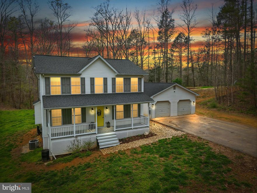 River Front Living in Riverbend Estates! Don't miss this gorgeous 3 bed/2.5 bath Colonial, situated on 8+ private acres, with beautiful frontage on the winding Hazel River.  This home boasts a comfortable blend of a traditional and open floor plan ... formal living and dining rooms, open kitchen with island, granite and stainless appliances and family room with gas fireplace. The upper level offers 3 generously sized bedrooms - all with new carpet.  Full unfinished basement, with woodstove to keep cozy in the winter (and the house is wired for a generator)!  Oversized 2 car garage. (Roof and HVAC updated in 2021.  Pressure tank 3/4 years old.  Brand new dishwasher in kitchen, refrigerator recently replaced, and stove was replaced about 3 years ago.) Xfinity high speed internet available. Come relax on the full covered front porch or in the expansive rear yard by the fire pit......and watch the river roll by!