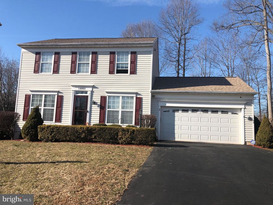 Welcome Home!  14860 Ginko Court is a beautiful 3 Bed, 2.5 Bath, 3 level home.  It is in Winding Creek Estates, which is constantly named in the Top 6 Neighborhoods in Prince William County.  Sitting on a wide, private lot at the end of a cul-de-sac with a fenced rear yard.  The roof was replaced in 2014, the NEW HVAC inside and out was installed in 2020 and most of the appliances are less than 5 years old.  The seller had planned to replace all the windows this spring, and you could negotiate those into your offer on the house.  The kitchen has SS appliances and an island with a GRANITE countertop. The first floor has real wood floors and a built-in wood entertainment center in the living room. The master bedroom has TWO VERY LARGE walk-in closets and an on suit full bath.  Wait… There is more… In the finished basement you will find an entertainer’s paradise with a large wet bar and a MOVIE THEATER with raised antique theater seats.  In addition to the standard appliances, the seller is conveying a second refrigerator, a stand up freezer, a wine fridge, the BOSE surround system that is in the theater as well as wall mounted, flat screen Televisions, 8 of them (55 inch x 2, 42 inch, 40 inch, 32 inch and 3 other).  Outside is a large deck that covers the length of the house, a big shed and play set in the fenced rear yard.  Seller is also offering a Home Warranty from HMS/cinch to set your mind at ease.  Please follow all Covid Guidelines and remove or cover shoes.Owners and real estate agents.