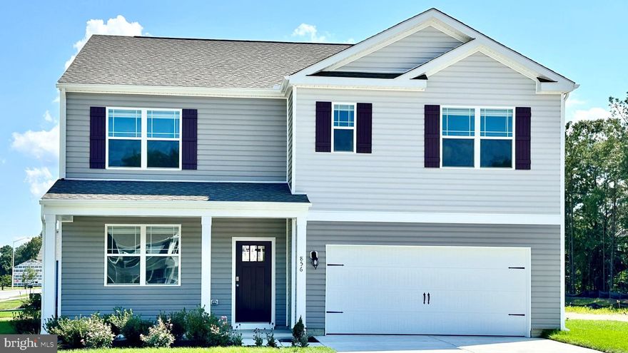 A new home is waiting for you at 1151 Wintermead Loop located in Heritage Trace in Salisbury, MD. The Hayden, a 2,511 square foot unique two-story home, offers five bedrooms, one located on the first floor, three full bathrooms, a flex room, a loft, and a two-car garage.

The home’s welcoming foyer offers two coat closets and creates the perfect space to greet your guests. In the front of the home, the flex room with an abundance of natural light could be used as a home office or a den.

You enter the well-designed kitchen that features a generous amount of white cabinetry and granite counter space past the foyer, a corner pantry, an island with a sink and additional room for seating. The kitchen has an eat-in dining space that is open to the spacious great room. A sizeable secondary bedroom and a full bathroom are located down the hall from the great room.

Upstairs, the owner’s suite boasts an ample bedroom, a generous walk-in closet and an oversized owner’s bathroom with a linen closet, toilet closet and walk-in shower. The three additional large bedrooms and expansive open loft allow everyone to have their own space. The second floor also features a roomy secondary bathroom with double vanity and linen closet, a conveniently located laundry room, and an additional hall linen closet.

The home includes white window treatments and the innovative America’s Smart-Home® package that will give you complete peace of mind.

Pictures, artist renderings, photographs, colors, features, and sizes are for illustration purposes only and will vary from the homes as built. Image representative of plan only and may vary as built. Images are of model home and include custom design features that may not be available in other homes. Furnishings and decorative items not included with home purchase.