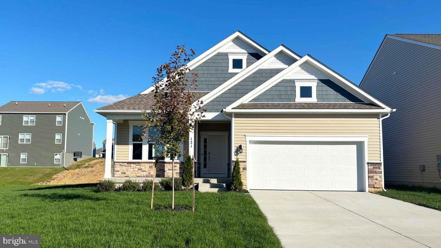 Ready for Immediate Delivery. 121 Woodford. Main level living at its finest. Situated on a fantastic homesite with open space on side yard and nice backyard. Available this Fall. The spacious 4 bedroom rancher, with in-ground basement, has an open floor plan with 3 full baths, large family/dining area on the main level.  The kitchen has beautiful upgraded cabinets with granite countertops and stainless steel appliances. A large pantry for your convenience. The lower level offers a large finished rec room, bedroom,  full bath and ample storage area. More great features are included with this home, blinds on all finished windows garage door opener with remote, washer and dryer and many SMART home features. Reach out to hear about our closing cost assistance.
*Photos, 3D tours, and videos are representative of plan only and may vary as built.*