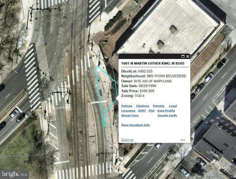 Vacant Land For Sale - 1001 Martin Luther King Jr Boulevard<br/> BALTIMORE, MD 21201