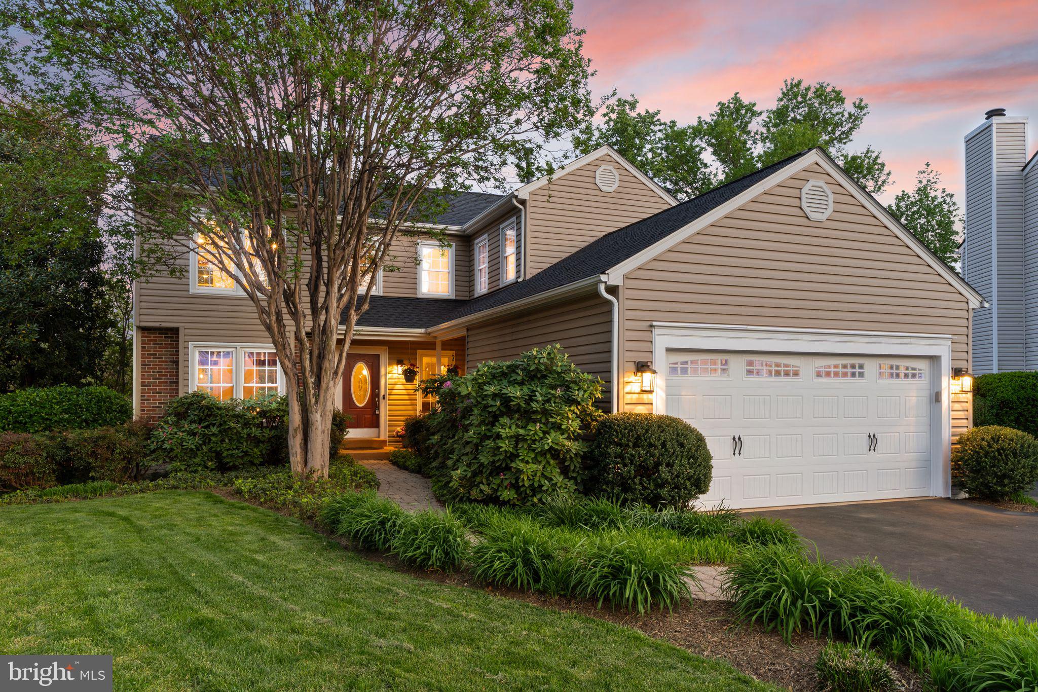 Open Sunday May 4th 2-4pm**Experience the best of indoor and outdoor living in this highly upgraded home in Belle Pond Farm, set at the end of a cul-de-sac with peaceful tree privacy and an entertainer’s backyard with two level deck and an amazing saltwater pool! Arrive to a picturesque neighborhood, welcoming you home with a two-car garage and landscaped path to the covered entry. Inside, the main level flows between formal living and dining spaces and a sun-filled family room featuring airy vaulted ceilings and a floor-to-ceiling stone fireplace. Beautiful upgraded red oak hardwood floors carry throughout the main and upper levels. The open-concept kitchen showcases quality wood cabinetry, a breakfast bar island, and a full suite of upgraded stainless appliances. The main level also includes a laundry room with upgraded Whirlpool front-loaders, and a powder bath and coat closet on the way to the garage. Upstairs, the private primary suite is tucked down the hall from two additional bedrooms and a remodeled full bath. The primary includes a walk-in closet with professional organizers and a spacious en suite primary bath with double sinks and an upgraded shower. The finished walk-out lower level is perfect for recreation and gatherings, featuring a built-in bar, wood accent walls, and direct access to the patio and pool for seamless indoor-outdoor entertaining. A full bath and changing room makes pool days easy, plus there’s a private bedroom on this level with its own sliding door to the yard. Ample storage is available with a large storage room and multiple closets. Out back, two levels of composite decking overlook the incredible 30,000-gallon saltwater pool with a built-in 3-foot ‘kids pool’ wading area, surrounded by mature trees for privacy. Extensive owner upgrades include fresh interior paint, upstairs hall bath remodel, and new laundry machines in 2025; new Heil gas furnace and new roof with GAF 30yr architectural shingles in 2024; new garage door springs, primary shower panel, and a jacuzzi hot tub since 2020; outdoor lighting, gazebo, and privacy fence in 2019; new water heater in 2018; kitchen appliances and lower carpet in 2016; Trane A/C in 2015; plus earlier updates to attic insulation (rated R-49), insulated garage door and Nolandex Polarwall siding, ridge vents, attic fan, gutters and guards, soffits and facia, composite decking, dual-pane windows and exterior doors; and kitchen, primary bath and closet remodels. Saltwater pool has new salt cell in 2024, RayPak pool heater and Dolphin Nautilus CC Plus cleaner in 2021, plus updated pipes and Jandy sand filter. Smart home features include Ring doorbell and gate camera, Nest thermostat, and Craftsman garage opener with MyQ. All just a short drive from a diverse range of shopping, dining, cinemas, and recreation, including neighborhood parks and tot lots, plus EC Lawrence Park playground, sport courts, and trails a few blocks away. This neighborhood offers quick access to I-66, Routes 28 and 29, Dulles airport, and downtown DC. Combining comfort, function, and exceptional outdoor amenities, this home unlocks a sought-after lifestyle with easy access to all the best of northern Virginia.