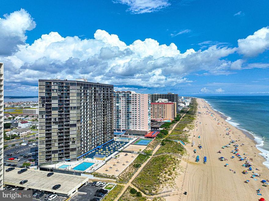 Seller will consider reasonable offers. Experience oceanfront luxury in Golden Sands Unit 1702, a 2-bedroom, 2-bathroom condo on the 17th floor with stunning Atlantic views from the private balcony. The sun-filled living area features floor-to-ceiling windows, blending seamlessly with a modern kitchen—ideal for entertaining. The primary bedroom offers oceanfront tranquility with breathtaking views. Golden Sands boasts top-tier amenities including indoor and outdoor pools, a fitness center, pickleball and volleyball courts, a tiki bar, and beach access. Conveniently located near dining, shopping, and entertainment, this condo is perfect for a vacation home or year-round living. NOTE: 40 Gallon Hot Water Heater new 9/30/23 and New HVAC – 10/31/21