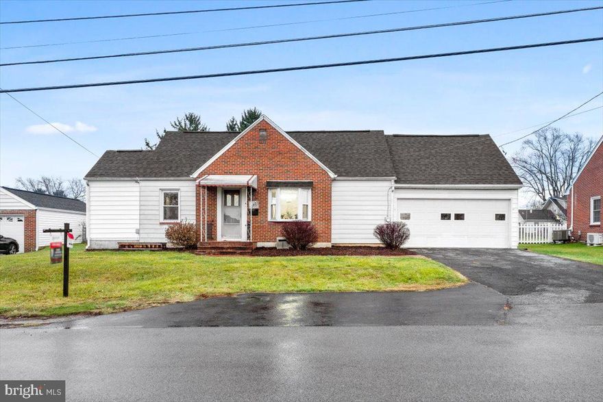 Well maintained cape cod home on a quiet neighborhood street.  Recent updates include new 50 year roof,  new flooring or original hardwoods on all levels, and freshly painted walls.  Main level features include main level bedrooms, a full bathroom, and a den/ extra room that could be used as a 4th bedroom. Home also features a main level door off of kitchen leading to an attached 2 car garage with a door to a flat fenced in back yard and a door to the side of the property. Upstairs includes large bedroom with walk in closet, and 3 large rooms for storage. Finished basement includes a large finished area and a large utility/ storage room. This home is in a great location that is only a short walk to Marty Snook Memorial Park. The local area also features many close by stores for shopping and a very short drive to schools and major highways.