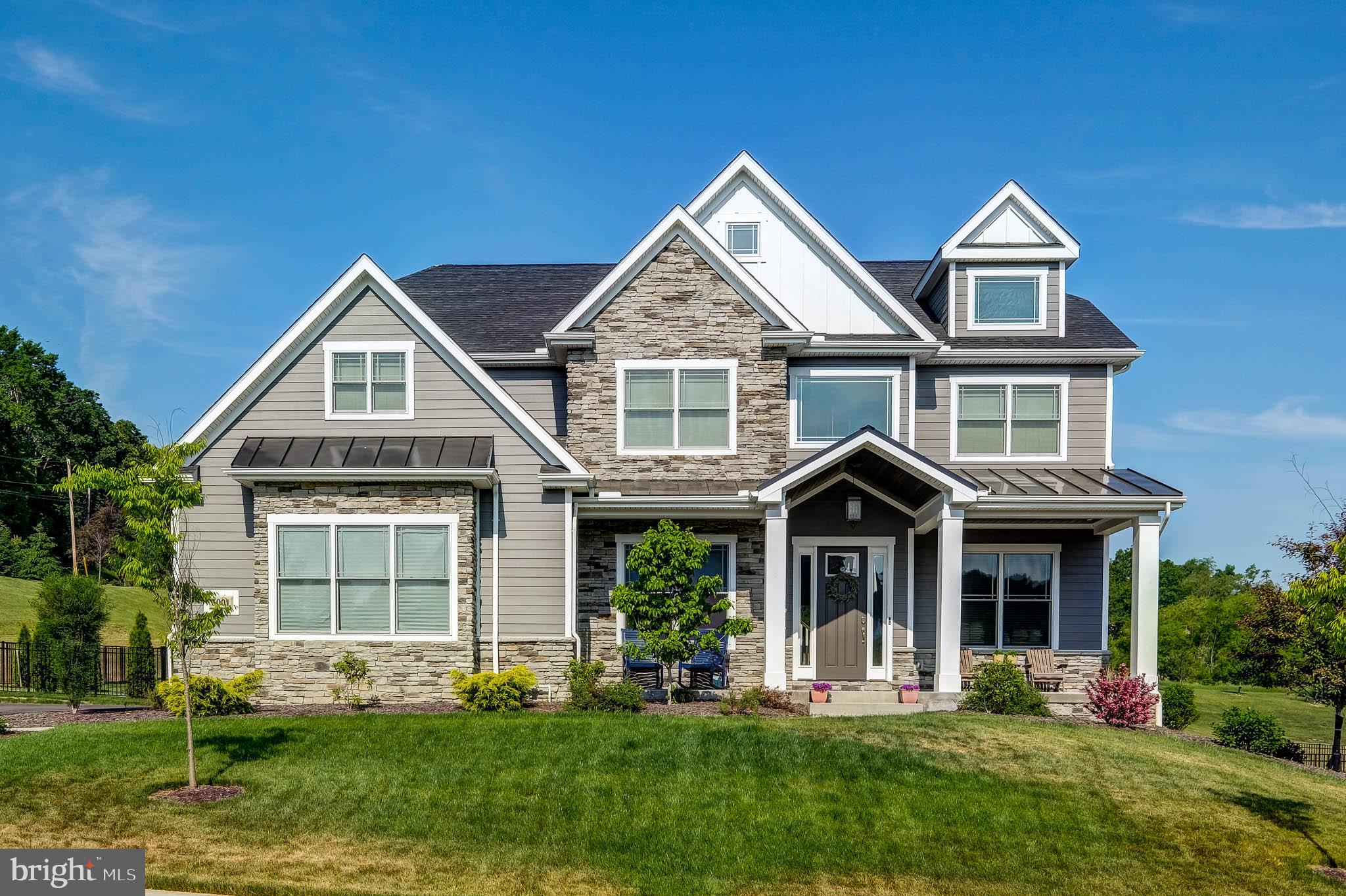 FINAL OPPORTUNITY! Only 1 homesite remains!! Experience refined living with the Bowmore Diamond floor plan at Garnet Pointe by Eddy Homes—an intimate enclave of just 16 residences, perfectly positioned on a private cul-de-sac in coveted Garnet Valley.
From the moment you step inside, sophistication surrounds you. A dramatic open foyer sets the tone, flanked by a formal dining room with a gourmet butler’s pantry and a private study framed by elegant French doors, ideal for both inspired work and quiet retreat.
The heart of the home is the chef’s kitchen, thoughtfully designed with custom cabinetry, a striking tile backsplash, upgraded appliances, expansive countertops, and a grand center island that invites gathering. Flowing seamlessly into the breakfast room and great room, this open-concept design is perfect for hosting with effortless style.
On the main level, rich hardwood floors and soaring 9-foot ceilings create an elevated ambiance, while the oak staircase leads you to the second floor. Here, the luxurious owner’s suite impresses with its private sitting room, balcony, spa-inspired en-suite bath, and an expansive walk-in closet. Three additional bedrooms, two full baths, and a second-floor laundry room complete this thoughtfully designed level.
The lower level provides endless possibilities—whether you envision a custom bar, fitness studio, or media lounge, the space is ready to be tailored to your lifestyle.
Outdoors, enjoy the serenity of a private backyard and the convenience of your attached garage—all within an exclusive community that blends elegance, comfort, and privacy.