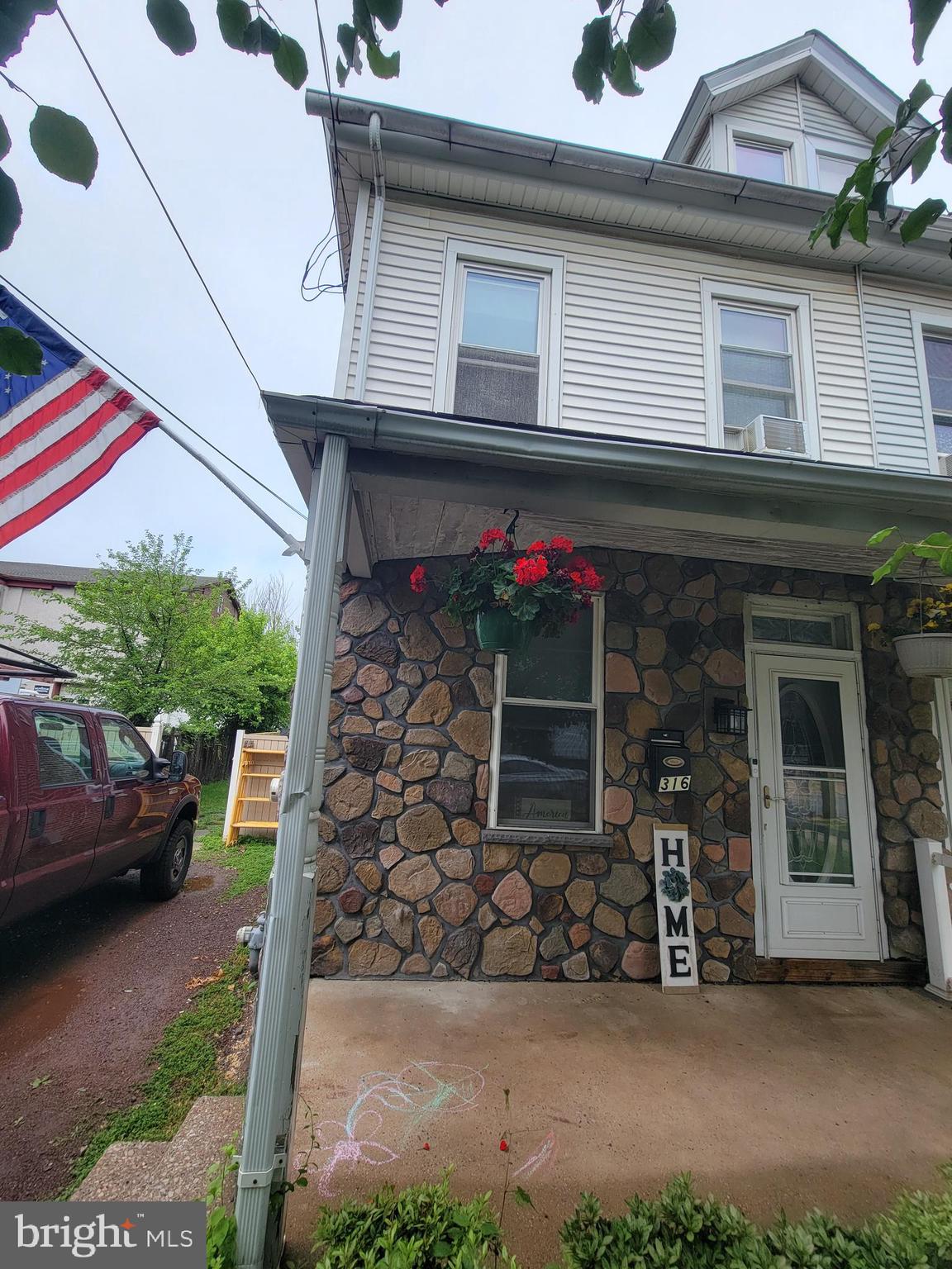 Welcome Home to 316 Elm Avenue in the North Wales Borough. Location, location, location! This home is a short walk to Main Street for restaurants and shopping, close to the Upper Gwynedd park (basketball and tennis courts, swimming pool, a large playground and pavillions) and the train station as well. A covered front porch welcomes you to this home. As you enter the front door you will find a living room, dining room, kitchen, bonus room and full bath on the 1st floor. On the 2nd floor there are 3 bedrooms and a half bath. There is a walk up attic for extra storage as well. Outside you will find a deck, a flat fenced in yard and a shed. Come check this one out!