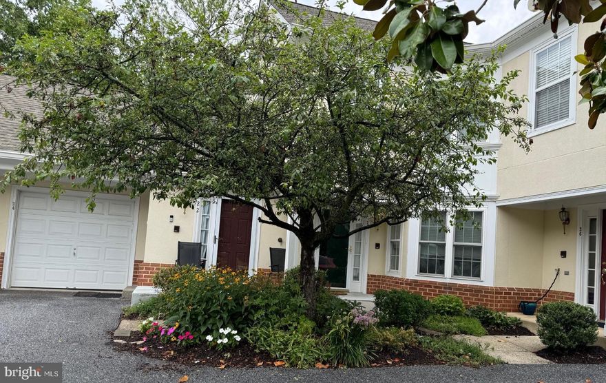 If you have been waiting for this type of unit, with its location and amenities, it's now available!!! NO STEPS into this MAIN LEVEL 2 Bedroom/2 Bath large corner unit. From the spacious front, eat-in kitchen with big picture window, to the company size living room- dining room space with built-in cabinetry and sliders to the rear covered balcony, this condo has it - brand new primary bathroom, closet built-ins, 2nd BR desk area,, great walk-in closets and attached garage entered directly from your unit!Seller will consider a credit towards new carpet.  Terrific end of court location. Community pool. (Garage is separately deeded with separate tax bill.)