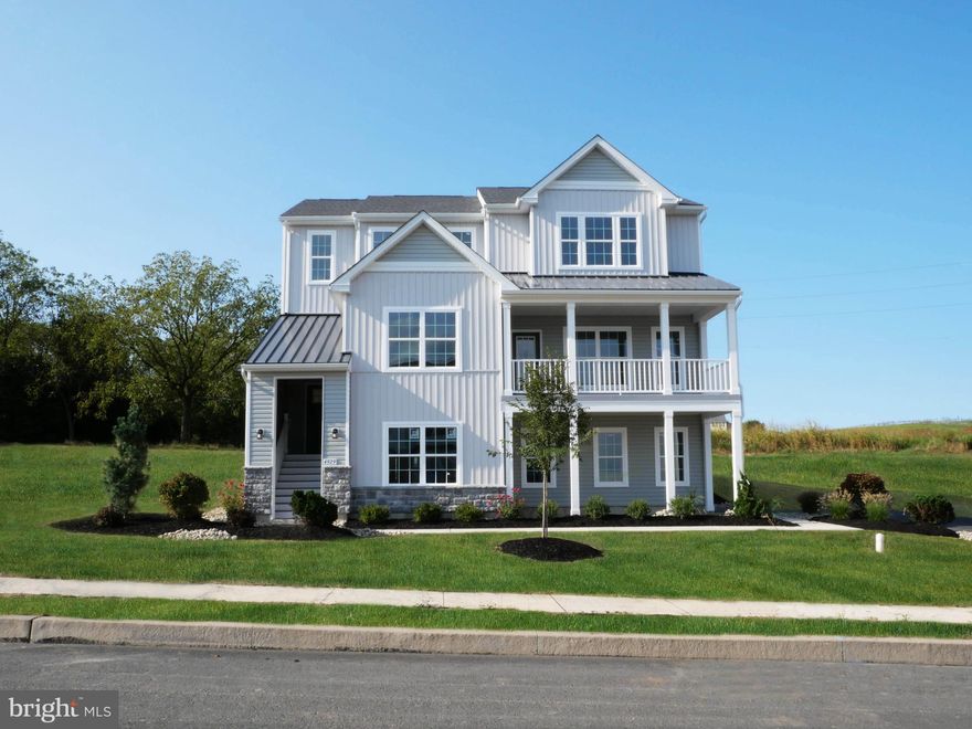 BRAND NEW AND MOVE-IN READY WITH VIEWS IN ALL DIRECTIONS! Closing Cost Credit Available with preferred lender! Step into The Whitehall, an impressively designed home featuring a stylish and unique floorplan with an expansive front porch with views for miles on the front and a Trex Deck on the rear. As you enter through the 2-Car Side-Entry Garage, you'll be greeted by the Family Foyer, a perfect space to keep your coats, shoes, and any other items out of sight. For extra comfort, this home features a 4th Bedroom and Full Bath on the entry level. Take the stairs to the second floor and be awed by the spacious Entry, Guest Foyer, and Great Room with stunning views of the covered front porch. The Great Room seamlessly flows into the chic Kitchen, equipped with stainless steel appliances, granite or quartz countertops, a corner pantry, and a large kitchen island with an undermount sink and an overhang for seating. Entertain in style with a grand Dining Room or work from home in the private Study. A conveniently located Powder Room can also be found in the main living area. Head to the third floor to find the magnificent Owner's Suite with a large Walk-In Closet and a luxurious Owner's Bath, complete with a double vanity, a spacious shower, and a linen closet. Two more Bedrooms with Walk-In Closets, a Loft, Upstairs Laundry, and a Full Hall Bath round out this stunning home's layout. **New Home Warranty