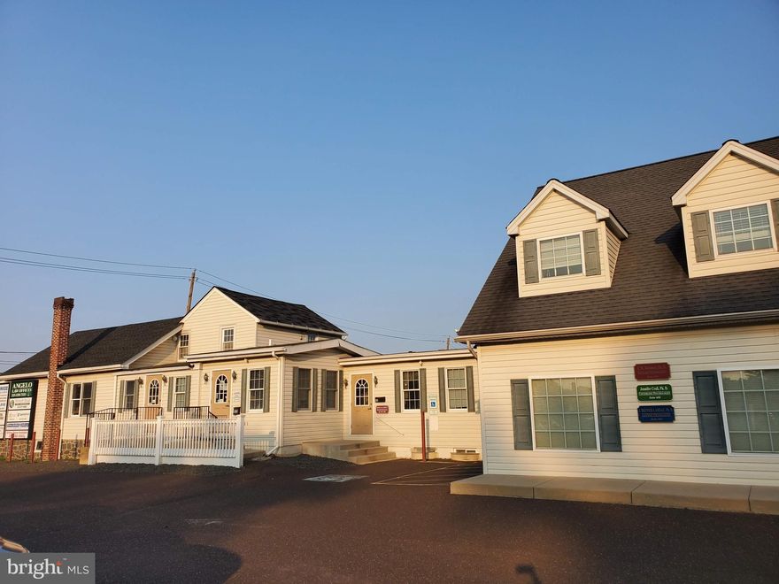 Super location 1st floor unit that has a reception area , private bathroom, lower level office, meeting space. Great signage available, private parking and located at 663 and 309 intersections. Available immediately. Some prorated utilities, others through Quakertown Borough. Professional use.